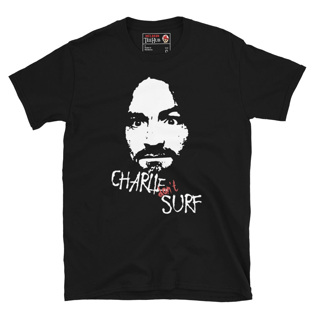 Charlie Dont Surf T-Shirt Black