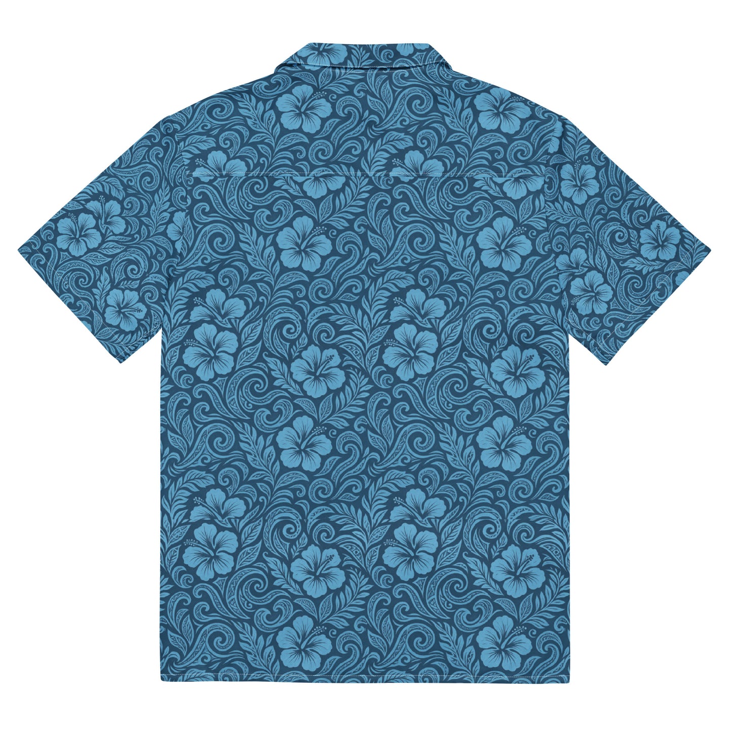 Hawaiian Shirt 'Blue Floral' Unisex button shirt 3