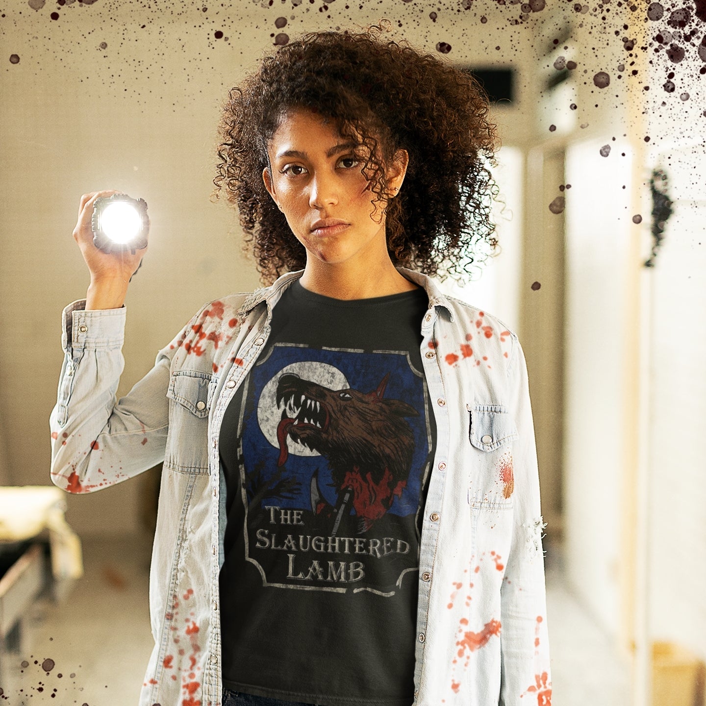 American werewolf in London style Unisex T-Shirt, t-shirt American werewolf in London, the Slaughtered lamb t-shirt, Werewolf t-shirt, - McLaren Tee Hub