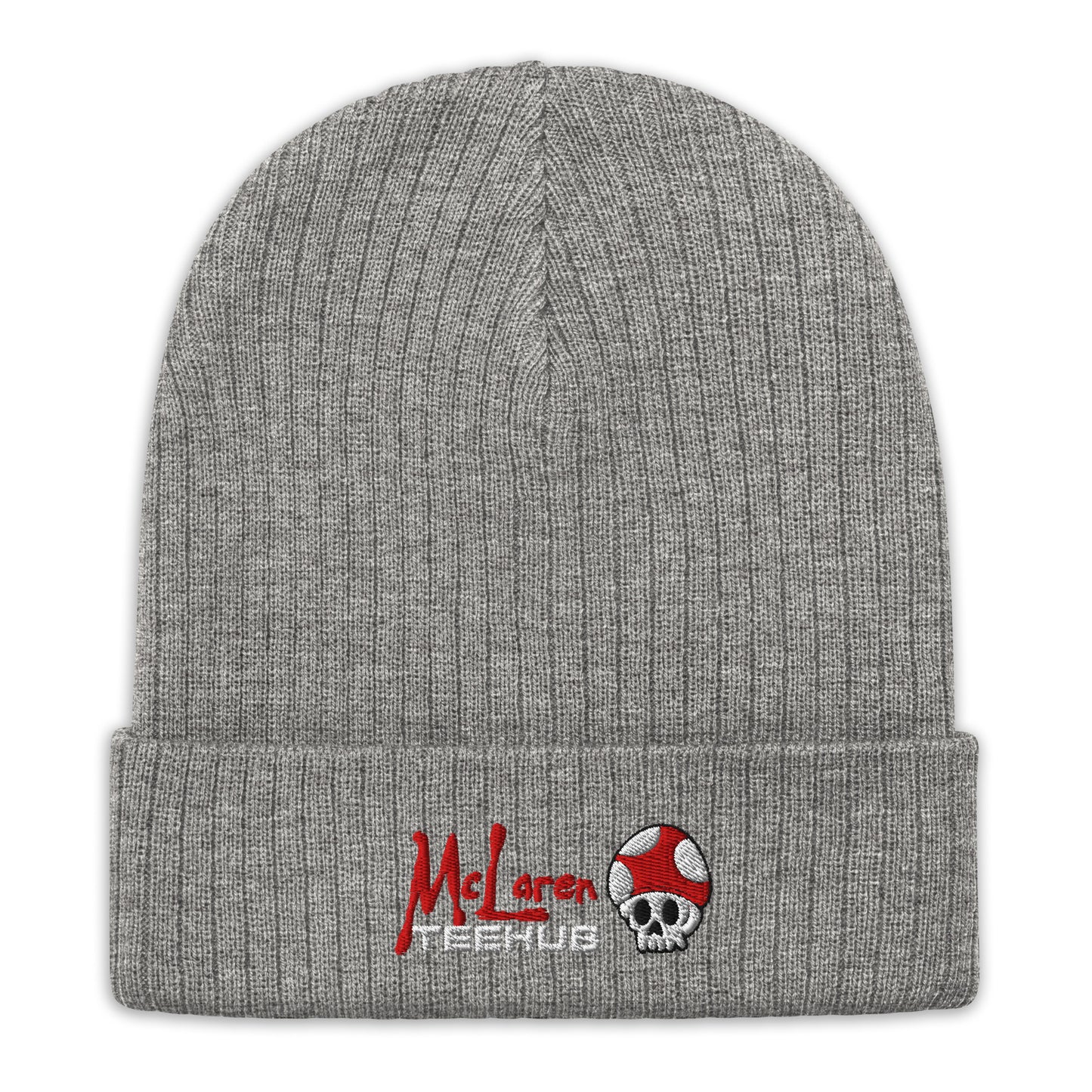 McLarenTeeHub Ribbed knit beanie Light Grey