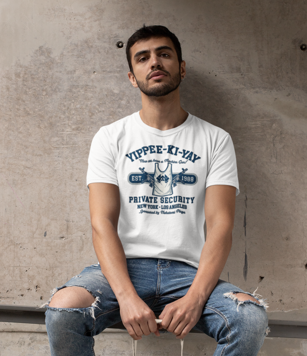 Die Hard style Unisex T-Shirt, Yippee Ki Yay t-shirt, t-shirt Die Hard style, t-shirt Yippee Ki Yay, John McClane, Hans Gruber, 80s movies, - McLaren Tee Hub