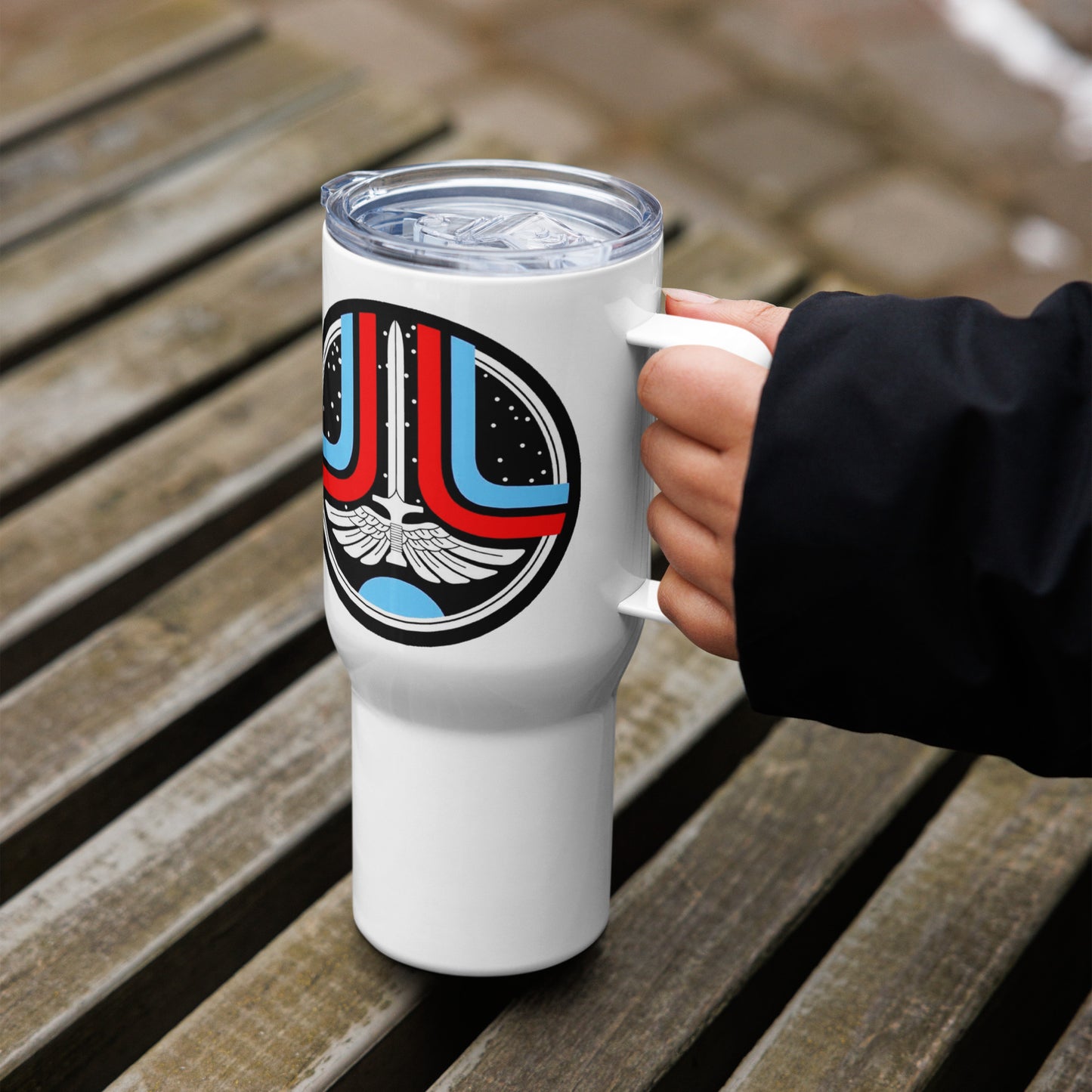 The Last Starfighter Travel mug, Thermal Mug with Handle.