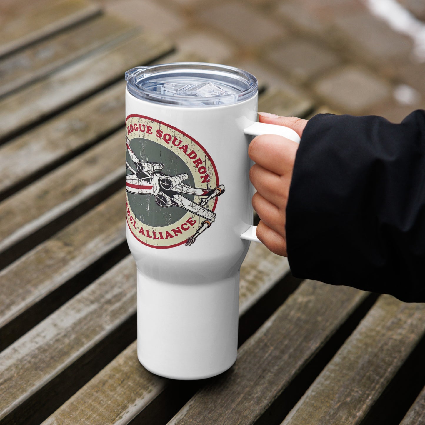 Star Wars Rogue Squadron Travel mug, Thermal Mug with Handle.