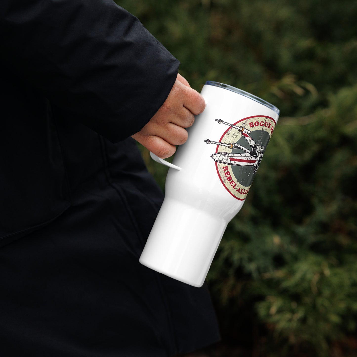 Star Wars Rogue Squadron Travel mug, Thermal Mug with Handle.
