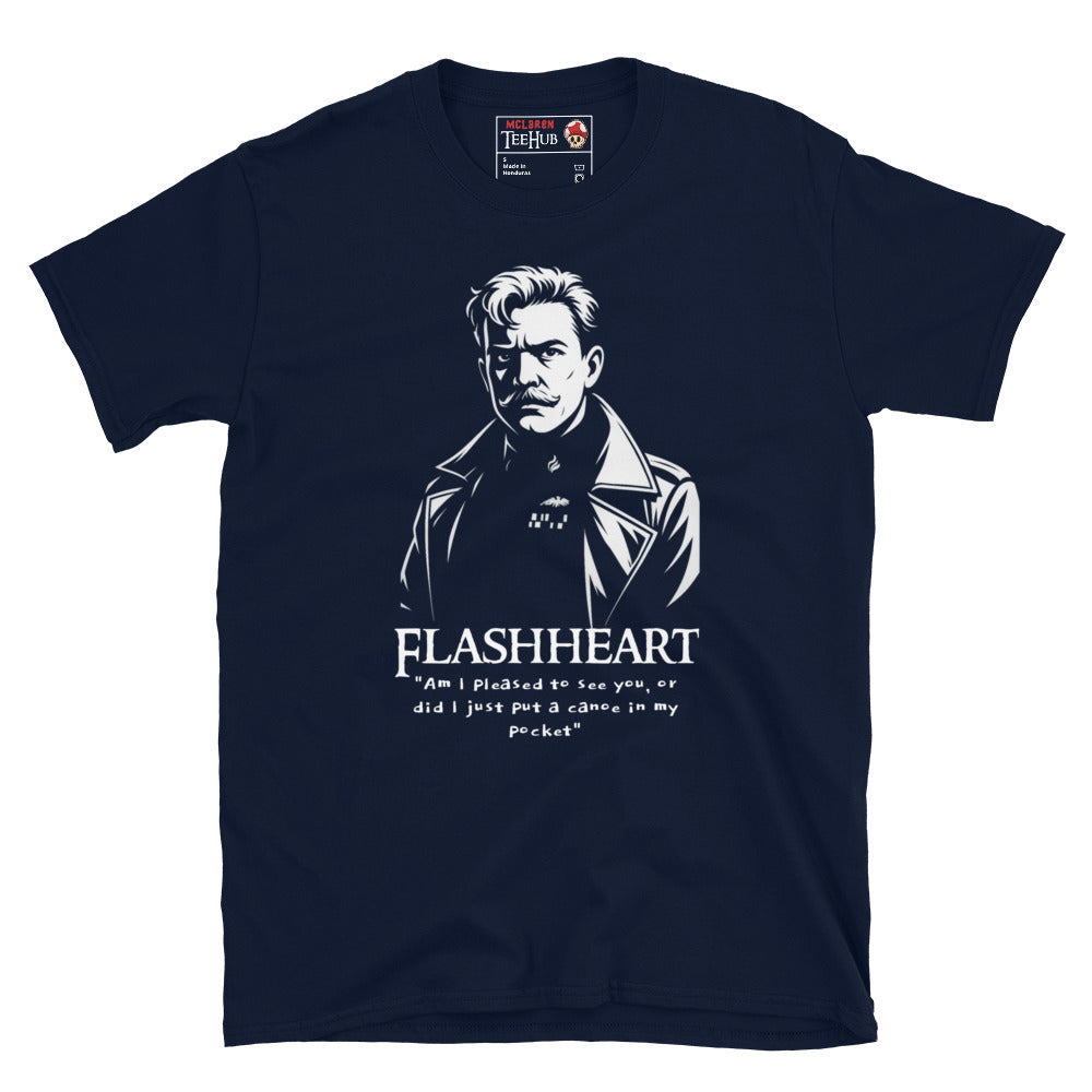 Navy Blue Flashheart “Canoe in My Pocket” Blackadder T-Shirt – McClaren Tee Hub