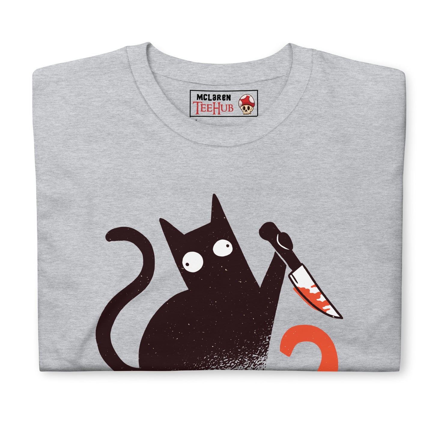 What? Cat meme Sport Grey T-shirt dark humor graphic design McLaren T-Hub