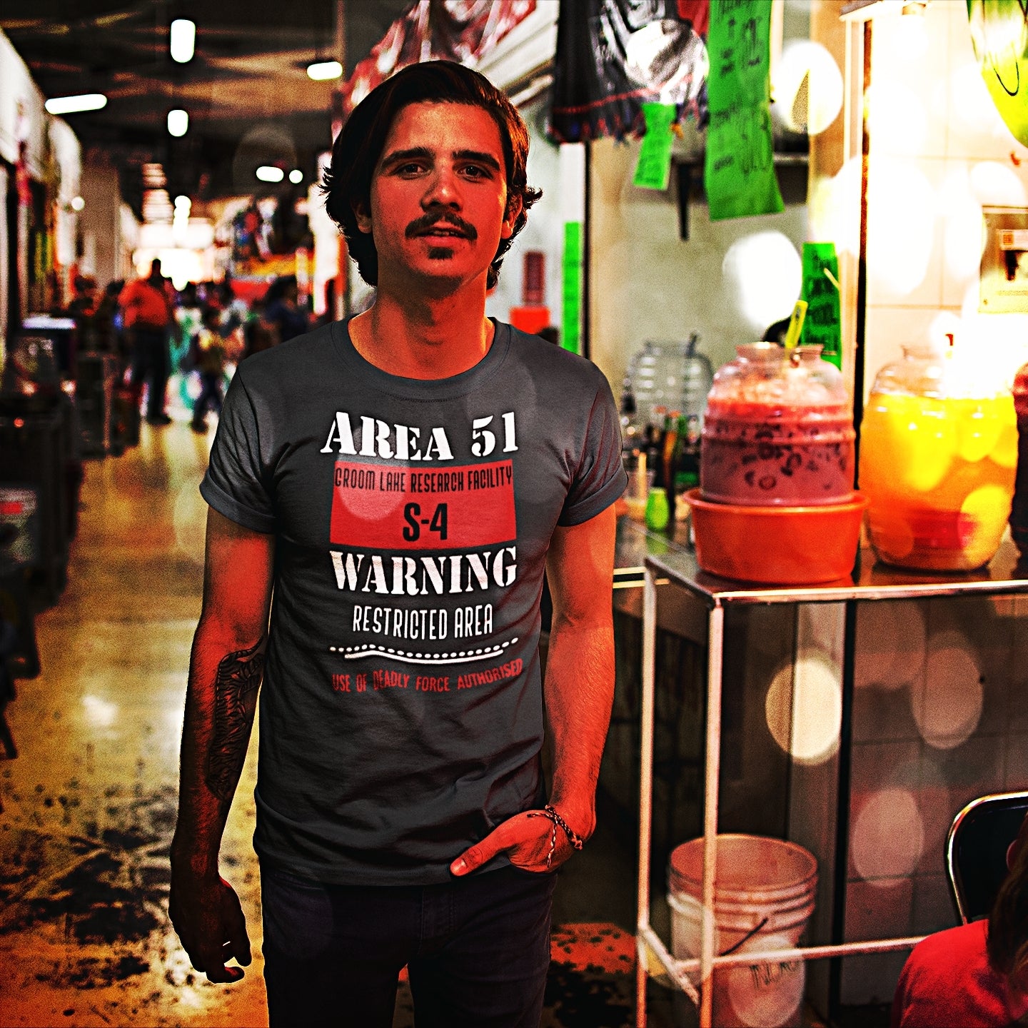 Area 51 Unisex T-Shirt, t-shirt area 51, area 51 warning t-shirt, t-shirt area 51 warning, Ufo cover up t-shirt, t-shirt ufo cover up, UFO - McLaren Tee Hub