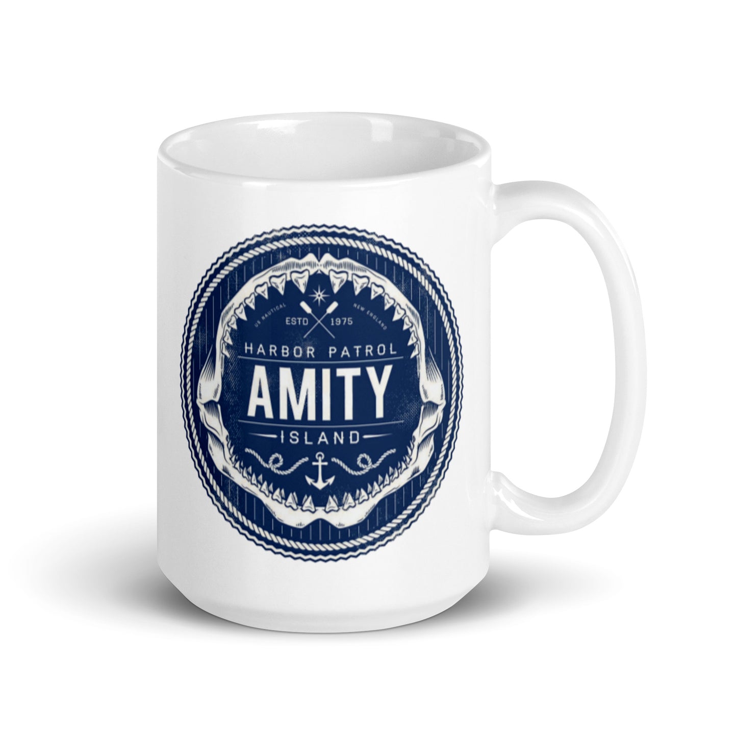 Jaws White glossy mug, Mug Jaws, Jaws movie mug, Mug Jaws movie, Amity Island Mug, Mug Amity Island, shark Mug, Mug sharks - McLaren Tee Hub