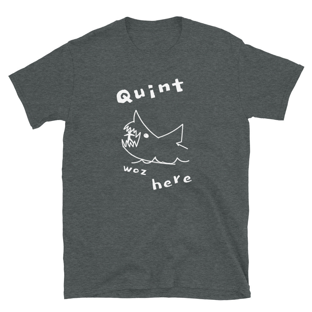 Jaws movie style Unisex T-Shirt, Jaws movie, T-Shirt Jaws movie style, Quint from jaws T-Shirt, Quint was here T-Shirt, JAWS. - McLaren Tee Hub