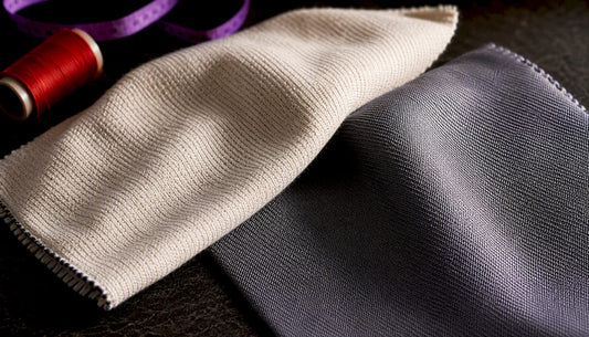 Cotton and polyester textile swatches