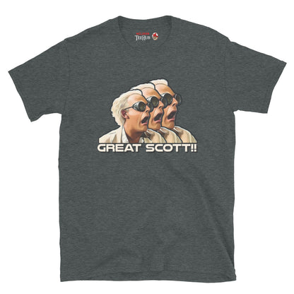 Back to the Future Doc Brown T-Shirt Dark Heather 