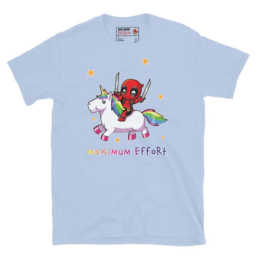 Deadpool Unicorn T-Shirt Light Blue