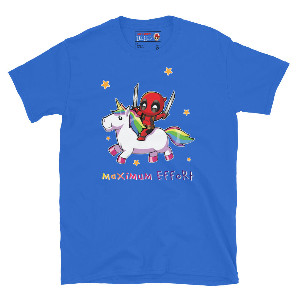 Deadpool Unicorn T-Shirt Royal Blue 