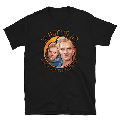 Dune movie T-shirt featuring Fayd and Rabban Harkonnen graphic design