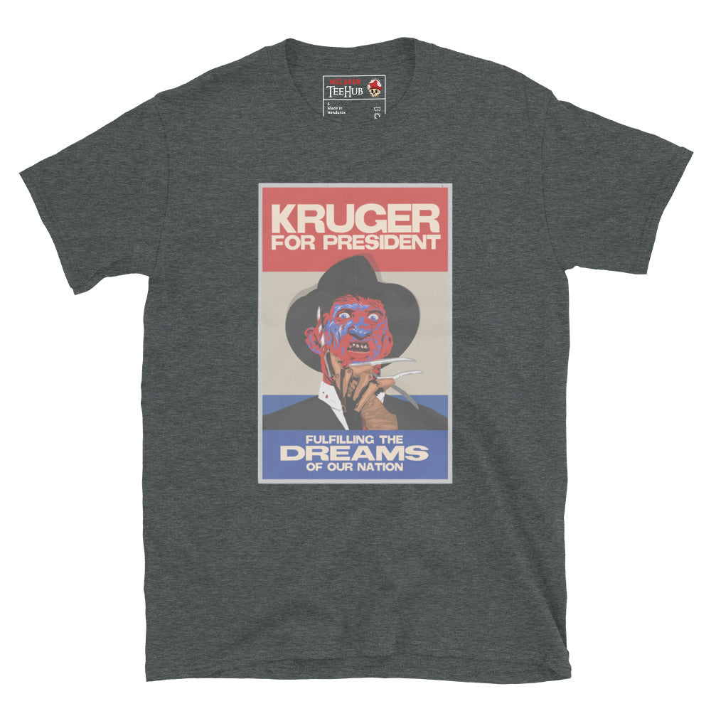 Freddy Krueger For President T-Shirt Dark Heather 