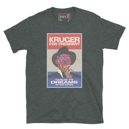 Freddy Krueger For President T-Shirt Dark Heather 
