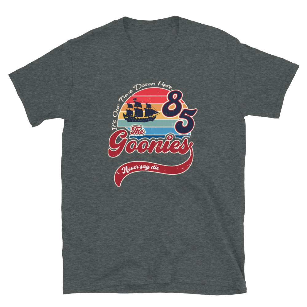 Goonies movie T-shirt featuring classic 80s film graphic design