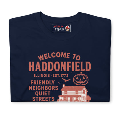 Halloween Movie "Welcome To Haddonfield" T-Shirt Navy