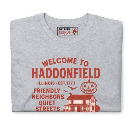 Halloween Movie "Welcome To Haddonfield" T-Shirt Sport Grey