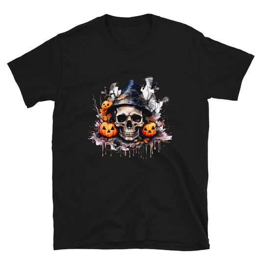 Halloween Skull and Pumpkin T-Shirt