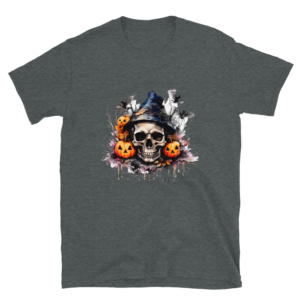 Halloween Skull and Pumpkin T-Shirt