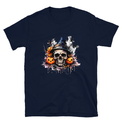 Halloween Skull and Pumpkin T-Shirt