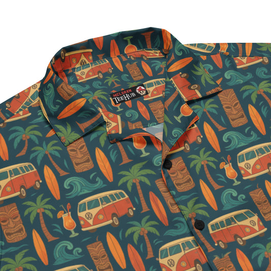 Hawaiian Shirt 'VW camper' Unisex button shirt