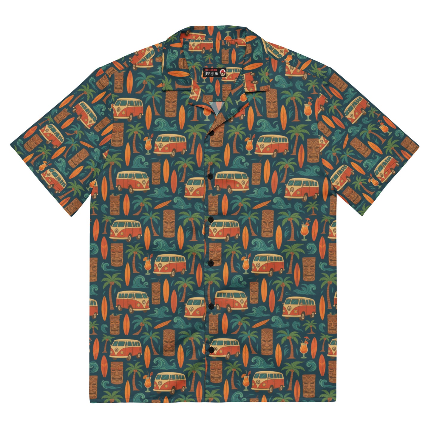 Hawaiian Shirt 'VW camper' Unisex button shirt 2