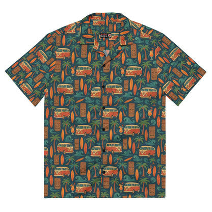 Hawaiian Shirt 'VW camper' Unisex button shirt 2