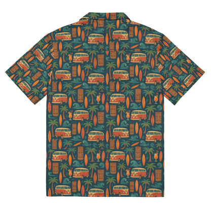 Hawaiian Shirt 'VW camper' Unisex button shirt 3