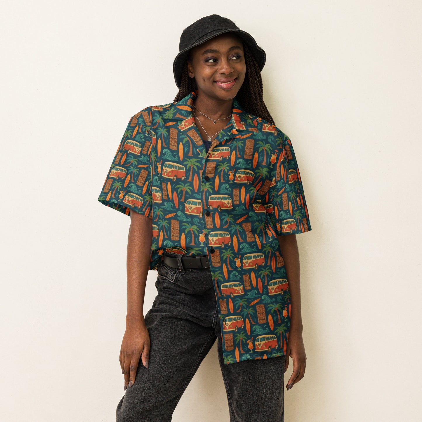 Hawaiian Shirt 'VW camper' Unisex button shirt 5