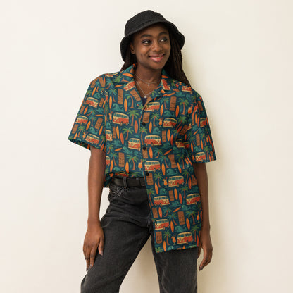 Hawaiian Shirt 'VW camper' Unisex button shirt 5