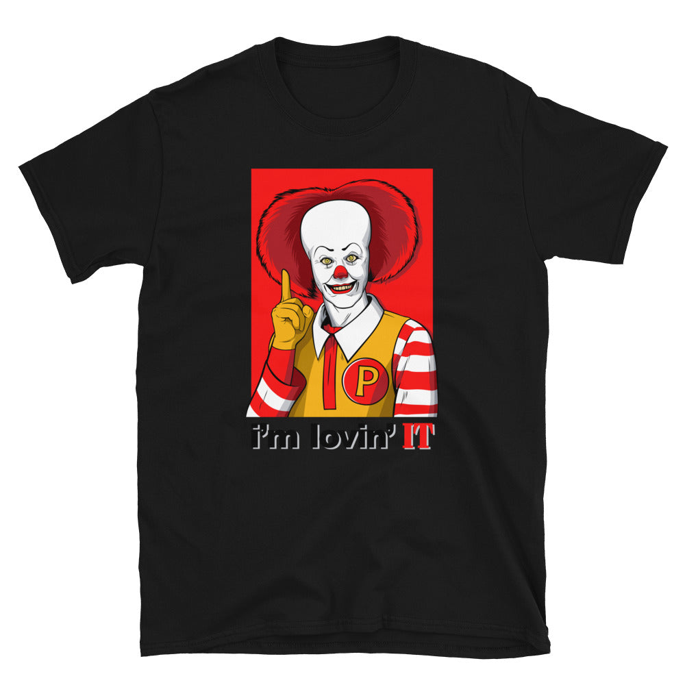 I'm Loving IT, Pennywise Pop Culture Unisex T-Shirt Black