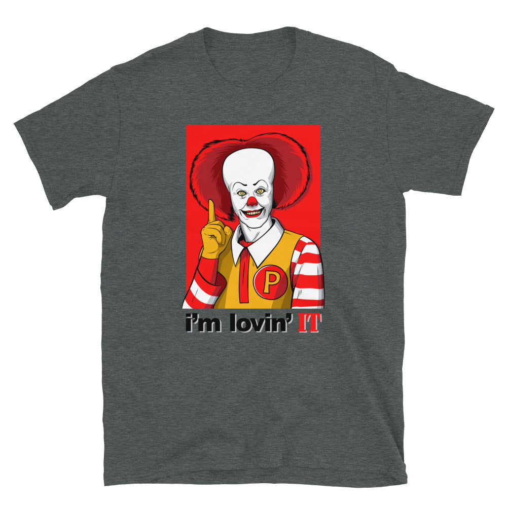 I'm Loving IT, Pennywise Pop Culture Unisex T-Shirt Dark Heather 
