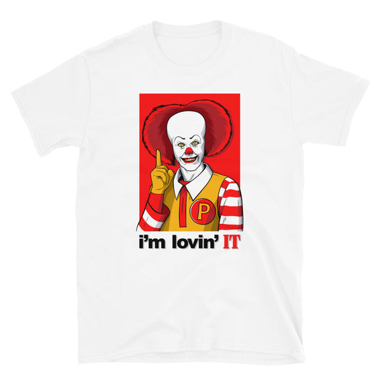 I'm Loving IT, Pennywise Pop Culture Unisex T-Shirt White
