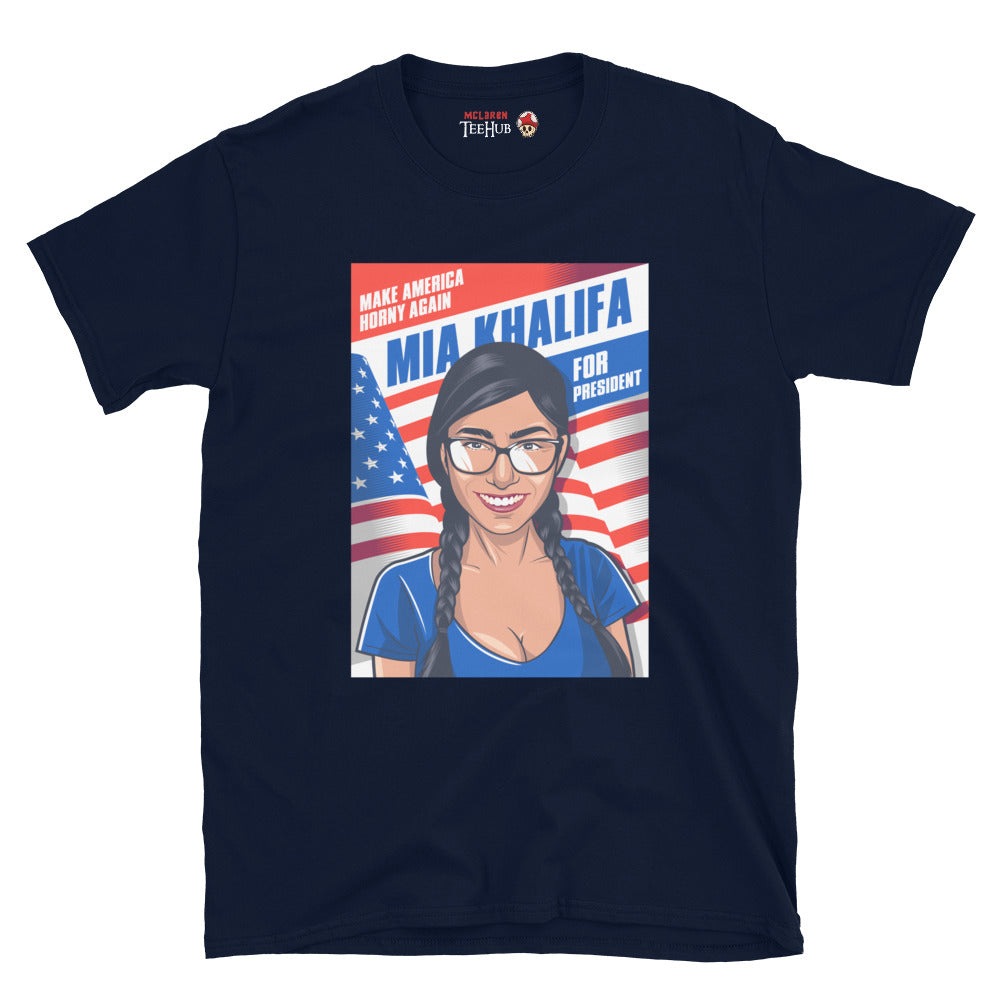 Mia Khalifa for President T-Shirt Navy