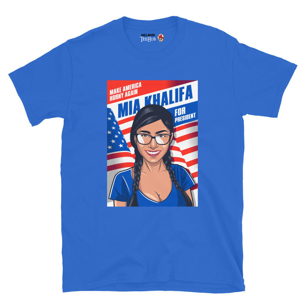 Mia Khalifa for President T-Shirt Royal Blue