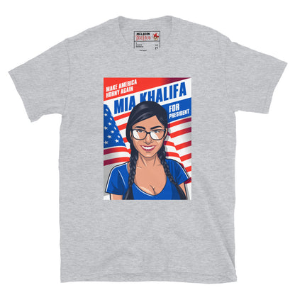 Mia Khalifa for President T-Shirt Sport Grey