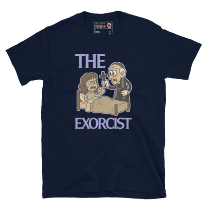 The Exorcist Retro Cartoon T-Shirt Navy