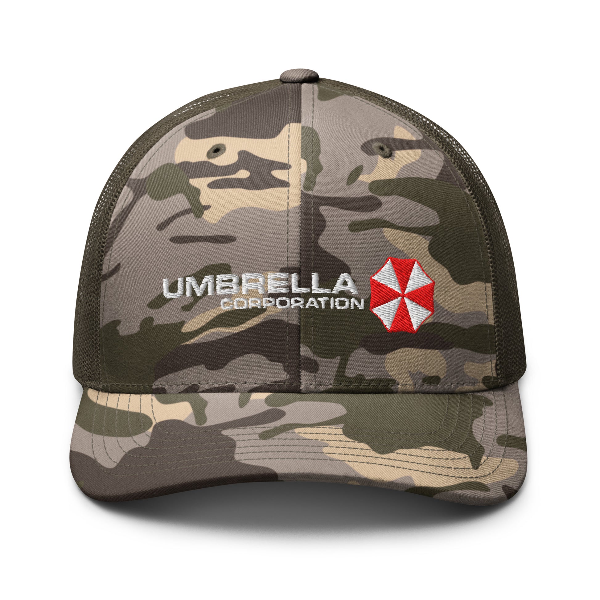 Umbrella Corporation Resident Evil Camouflage trucker hat Olive 