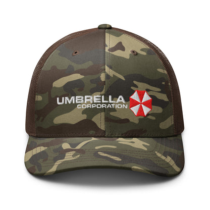 Umbrella Corporation Resident Evil Camouflage trucker hat Brown