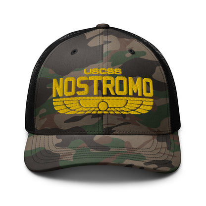 Nostromo Camouflage trucker hat, Alien Movie Cap