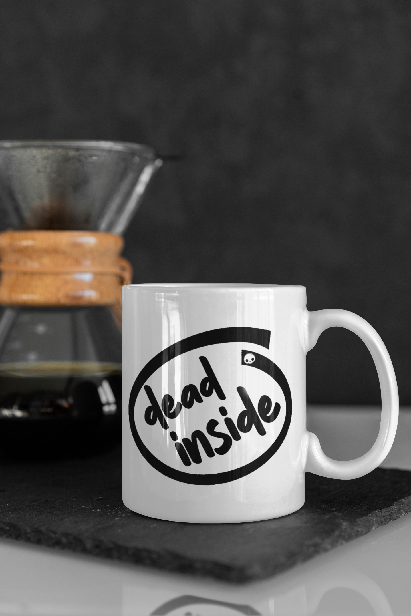 Dead Inside White glossy mug, Dead Inside mug, novelty mug, ceramic mug, Funny mug, Funny office mug, Retro logo mug, coffee mug, - McLaren Tee Hub 