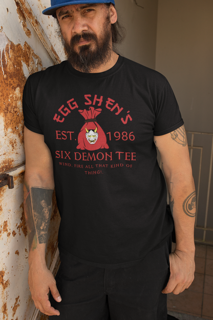 Big Trouble in Little China Unisex T-Shirt, Egg Shen's six demon bag, t-shirt big trouble in Little China, Jack burton trucking, - McLaren Tee Hub 