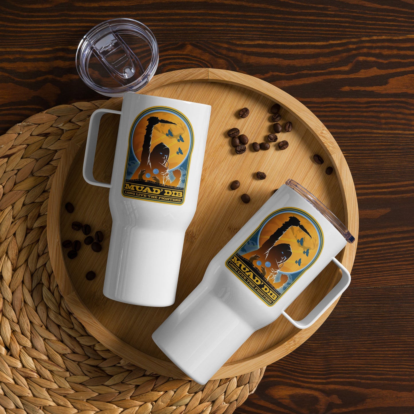 DUNE Muad'Dib Travel mug, Thermal Mug with Handle.