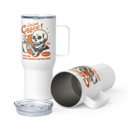 Drink Coffee Travel mug, Thermal Mug with Handle.