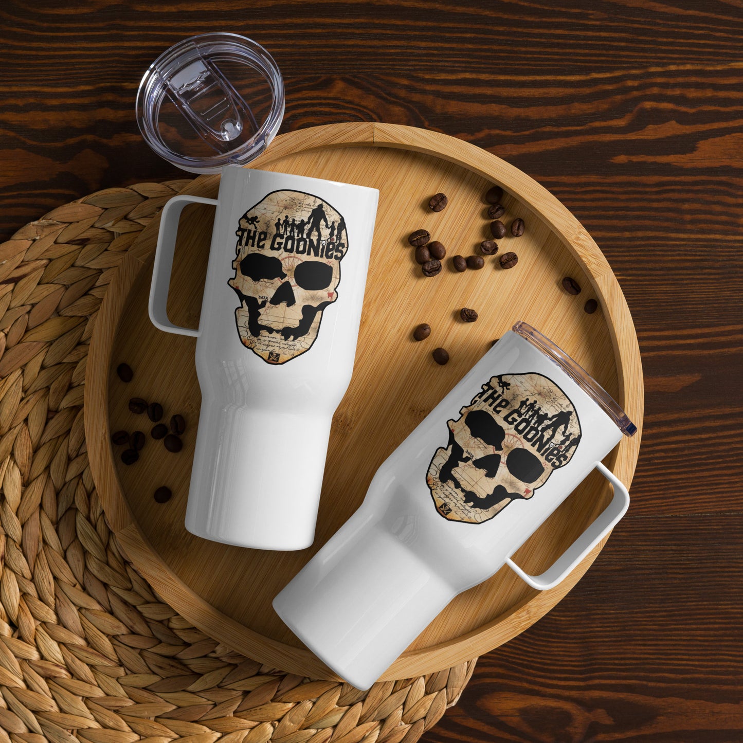 Goonies Travel mug, Thermal Mug with Handle.