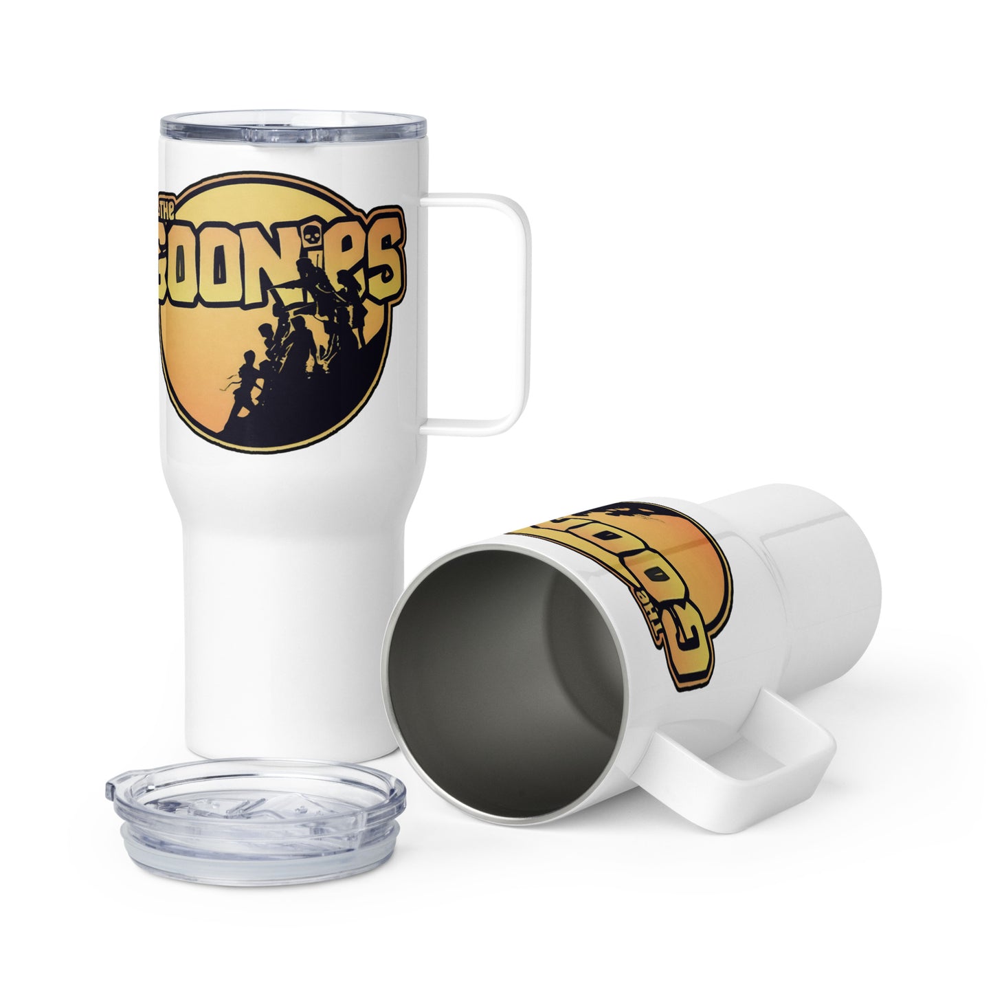 Goonies Movie Travel mug, Thermal Mug with Handle.