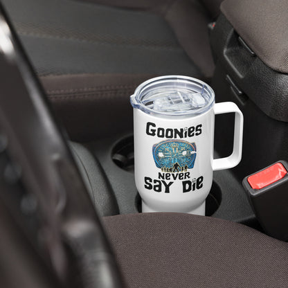 Goonies Never Die Travel Mug, Thermal Mug with Handle