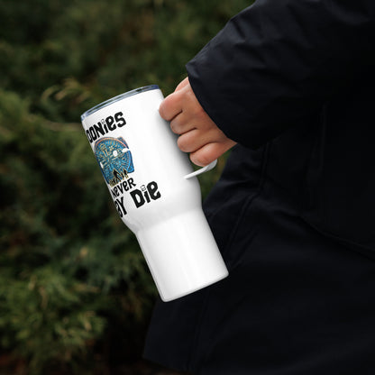 Goonies Never Die Travel Mug, Thermal Mug with Handle